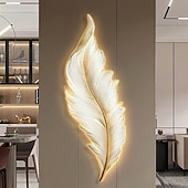 Недорогие Настенные светодиодные светильники-светодиодная лампа живопись смола прецизионная резьба живопись теплая лампа перо 3000k с дистанционным управлением с вилкой европейского стандарта картина на напольной панели минималистская фреска на крыльце диван фон настенная живопись ac220v