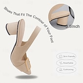 ieftine Pantofi casual dama-Pentru femei Tocuri Mărime Plus Size Pantofi Flyknit Nuntă În aer liber Birou Dungi Cataramă Blocați călcâiul Vârf ascuțit Modă Clasic Confortabili Plimbare Croșet Loafer Migdală Negru Galben
