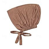 cheap Arabian Muslim-Muslim Underscarf Women Veil Hijab Bonnet Solid Color Scarf Turbans Head scarves For Female Hijab Cap Islamic Hat Turbante Mujer