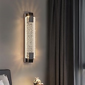 abordables Apliques de pared para interior-LED Crystal Wall Sconce 40/50/60/70cm Bedside Night Light, Cordless Modern Indoor Wall Light, Dimmable Wall Sconces Lighting Brass Wall Light for Bathroom Hallway Kitchen Mirror 110-120V