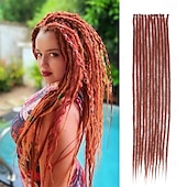 billige Hårfletter-dreadlock extensions 1b/grønn dreads extensions hekle loc extensions syntetiske dreadlock extensions clip in dreadlocks hair extensions single ended dreadlock heklet hår dread