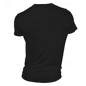 baratos Camiseta gráfica masculina-Homens Instrumento Musical Camiseta T-shirt Algodão Manga Curta Gráfico Camisa Preto Azul Escuro Camiseta confortável Esportes Feriado Roupas de estilistas