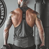 economico T-shirt e canotte attive da uomo-Per uomo Canotte Canotta fitness Carro armato Maglieria intima Stondata Senza maniche Sport Casual / quotidiano Palestra Traspirante Morbido Liscio Nero Bianco Abbigliamento sportivo Di tendenza