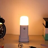 cheap Sensor Night Lights-LED Motion Sensor Night Light USB Rechargeable Dimmable LED Light Portable Motion Activated Night Lamp For Living Room Bedroom Hallway Lighting