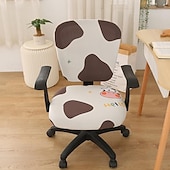 olcso Irodai szék borítója-irodai szék huzat számítógép íróasztal szék huzatok sztreccs spandex pormentes univerzális osztott forgó forgó szék huzatvédő 2 db-os készlet,irodai ajándék nőknek férfiaknak