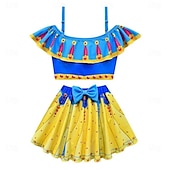 baratos Roupa de natação-Infantil Para Meninas Roupa de Banho Ao ar livre Imprimir Fatos de banho 2-12 anos Verão Modelo A DH16 Tipo C DH18 Seção B DH17