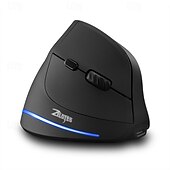 cheap Mice-ZELOTES F-35 Wireless 2.4GHz Rechargeable Vertical Mice 6 Buttons 2400 DPI Adjustable Ergonomic Optical Gaming Computer Mouse