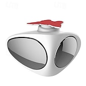 abordables Accesorios para el exterior-Espejo convexo lateral giratorio de 360 grados para coche, espejo convexo de punto ciego para coche, espejo retrovisor de seguridad para estacionamiento, espejo exterior automático