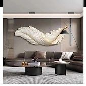 Недорогие Настенные светодиодные светильники-светодиодная лампа живопись смола прецизионная резьба живопись теплая лампа перо 3000k с дистанционным управлением с вилкой европейского стандарта картина на напольной панели минималистская фреска на крыльце диван фон настенная живопись ac220v