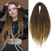 preiswerte Haare häkeln-24-Zoll-Dreadlocks-Verlängerungen, Goddess Locs, Häkelhaar für Frauen, 10 Stränge, handgefertigte Dreadlock-Häkelhaarzöpfe, synthetisch, dünn, 0,6 cm, Hippie, gerade, doppelendige Dreads