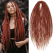 preiswerte Haare häkeln-24-Zoll-Dreadlocks-Verlängerungen, Goddess Locs, Häkelhaar für Frauen, 10 Stränge, handgefertigte Dreadlock-Häkelhaarzöpfe, synthetisch, dünn, 0,6 cm, Hippie, gerade, doppelendige Dreads