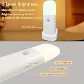 cheap Sensor Night Lights-LED Motion Sensor Night Light USB Rechargeable Dimmable LED Light Portable Motion Activated Night Lamp For Living Room Bedroom Hallway Lighting