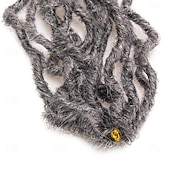 voordelige Gehaakt Haar-faux locs gehaakt haar 18inch godin locs gehaakt haar 6packs grijs locs gehaakt haar zachte locs krullende uiteinden dreadlock gehaakte locs synthetische gehaakte vlechten