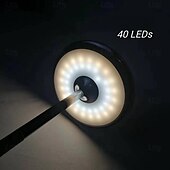 رخيصةأون مصابيح الطاولة-11 &quot;LED مصباح طاولة لاسلكي 40 المصابيح الرجعية مطعم بار ضوء الليل 3000mah بطارية قابلة للشحن 3-لون مستوى يعتم