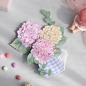 cheap Stickers-Pop Up Greeting Card For Mother&#039;s Day 3D Hydrangea Flower Paper Carving Ornament Creative Birthday Wishing Handmade Gift Thanksgiving Wishing Card For Mother Mother&#039;s Day Gift 1pc