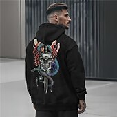 economico felpe 3d da uomo-Per uomo Costumi scheletro Serpente Felpa con cappuccio Felpe Felpa Felpa con cappuccio Manica lunga Felpa con cappuccio Con cappuccio Punk gotico Stampa 3D Feste Per eventi Abbigliamento di strada