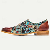 cheap Elemental Dress Shoes-Men&#039;s Retro Floral Jacquard Fabric Oxford Shoes with Leather Accents - Casual and Formal Occasions