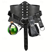 abordables Accesorios y más-Medieval Cinturón Vikingo Hombre Mujer Unisexo Celta Vikingo Fantasía Víspera de Todos los Santos Carnaval Mascarada Rendimiento LARP Adulto Cinturón Maleta
