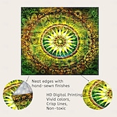 tanie Tkanina mandali-mandala czeski gobelin ścienny art decor koc kurtyna wiszący dom sypialnia salon akademik dekoracja boho hippie psychodeliczny kwiatowy kwiat lotos indyjski