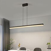 billige Pendellys-led taklampe dimbar 120cm linjedesign akryl metall taklamper for stue kontor 85-265v