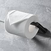 halpa Vessapaperitelineet-pyörivä taitettava wc-paperiteline itsekiinnittyvä helppo asennus 304 ruostumattomasta teräksestä valmistettu pehmopaperiteline, mattamusta viimeistely