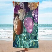 abordables ensembles de serviettes de plage-Serviette de plage à motif pièce d&#039;or, serviettes de plage pour voyage, serviette à séchage rapide pour nageurs, serviettes de plage résistantes au sable pour femmes, hommes, filles, enfants,