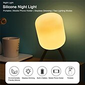 cheap Camping Lights-LED Camping Light Flexible Rope USB Charging Dimming Silicone Night Light Portabl Camping LED Light for Hiking Beach Lighting Oudoor Use 1pc