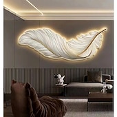 Недорогие Настенные светодиодные светильники-светодиодная лампа живопись смола прецизионная резьба живопись теплая лампа перо 3000k с дистанционным управлением с вилкой европейского стандарта картина на напольной панели минималистская фреска на крыльце диван фон настенная живопись ac220v