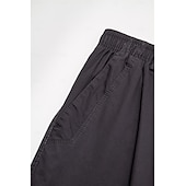 economico Pantaloni cargo-Per uomo Pantaloni cargo Pantaloni Pantaloni casual Tasche Gamba dritta Tinta unica Comfort Caldo Giornaliero Per eventi Per uscire Sportivo Di tendenza Nero Giallo Media elasticità