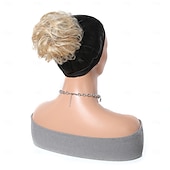 baratos Puxos-Coques Bolo de cabelo Cabelo Sintético Pedaço de cabelo Alongamento Ondulado Ondas Soltas Festa Diário Roupa Diária Loiro