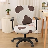 olcso Irodai szék borítója-irodai szék huzat számítógép íróasztal szék huzatok sztreccs spandex pormentes univerzális osztott forgó forgó szék huzatvédő 2 db-os készlet,irodai ajándék nőknek férfiaknak