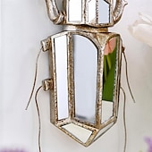 preiswerte Wandskulpturen-Einhornkäfer Spiegel Design Wanddekoration Gold Wanddekoration Käfer Glas verspiegelt handgefertigt 3