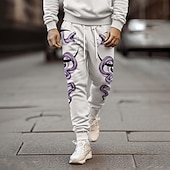 preiswerte Sweatpants-Herren Punk Gothic Schlange Jogginghose Trainingshose Jogginghose Jogger Hosen Hose 3D-Druck Mittlere Taillenlinie Party Strasse Urlaub Frühling Herbst Regular Fit Mikro-elastisch