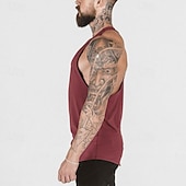 economico T-shirt e canotte attive da uomo-Per uomo Canotte Canotta fitness Carro armato Maglieria intima Stondata Senza maniche Sport Casual / quotidiano Palestra Traspirante Morbido Liscio Nero Bianco Abbigliamento sportivo Di tendenza