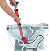 cheap Toilet Brush &amp; Cleaning-High Pressure Toilet Unblock One Shot Toilet Pipe Plunger, Upgraded Toilet Plunger Kit High Pressure Air Drain Clog Remover Plumbing Tool for Sink Bathroom Kitchen Bathtub Clogged Pipe