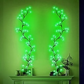 abordables Guirlandes lumineuses USB-St. Guirlande lumineuse décorative verte de la fête de la patrick, 96 perles, alimentation usb, 8 modes