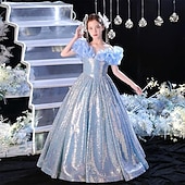 preiswerte Märchen-Motto-Kleider-kinderkleidung Mädchen Party Kleid Feste Farbe Ärmellos Leistung Hochzeit Gitter Prinzessin Süß Gitter Mitte der Wade Etuikleid Tüll-Kleid Blumenmädchenkleid Sommer Frühling Herbst 2-12 Jahre Rosa
