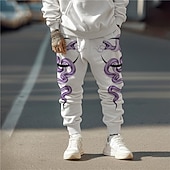 preiswerte Sweatpants-Herren Punk Gothic Schlange Jogginghose Trainingshose Jogginghose Jogger Hosen Hose 3D-Druck Mittlere Taillenlinie Party Strasse Urlaub Frühling Herbst Regular Fit Mikro-elastisch