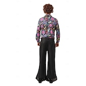 abordables Conjuntos-Retro Antiguo Años 70 Accesorios Ropa de Fiesta Hippie Disco Hombre Navidad Víspera de Todos los Santos Carnaval Fiesta de baile Discoteca Desfile del orgullo Adulto Camisas Pantalones