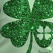 voordelige Meisje&#039;s 3D Visie &amp; Schitteren-st. Patrick meisjes 3D klavertje vier T-shirts korte mouw 3D-print zomer actief mode schattig polyester kinderen 3-12 jaar ronde hals buiten casual dagelijks normale pasvorm