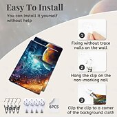 billige Planet Tapestry-univers planet landskap hengende billedvev veggkunst stor billedvev veggmaleri dekor fotografi bakteppe teppe gardin hjem soverom stue dekorasjon
