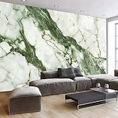 cheap Wallpaper-Cool Wallpapers Green Gold 3D Wallpaper Wall Mural Marble Abstract Roll Sticker Peel and Stick Removable PVC/Vinyl Material Self Adhesive/Adhesive Required Wall Decor for Living Room Kitchen Bathroom
