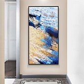 Недорогие Абстрактные картины-Ручная работа, ручная роспись, настенное искусство, современный абстрактный лесной пейзаж, украшение для дома, декор, рулонный холст, без рамки, нерастянутый