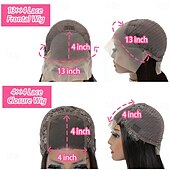 economico Parrucche lace front capelli veri-parrucca anteriore del merletto dei capelli umani remy 13x4 parte libera capelli brasiliani parrucca nera riccia crespa 150% densità del 180% con i capelli del bambino pre-pizzicati per parrucche per