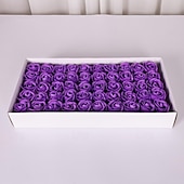 economico Regalo per la festa della mamma per le donne-11 fiori di sapone testa di fiore sapone fiore rosa con base simulazione fiore acqua fiore festival della dea del Vietnam
