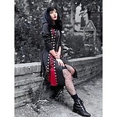 cheap Tops-Punk &amp; Gothic Medieval Renaissance Dress Cosplay Costume Witch Goth Girl Fancy Dress Women's Walpurgis Night Halloween Carnival Masquerade Party / Evening Festival Adults' Dress