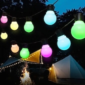 cheap Solar String Lights-Solar Fairy Lights Outdoor 10/20/30 LED Outdoor Solar Bulbs Fairy Lights 8 Modes Waterproof IP65 Solar Powered Garden Fairy Light Lighting for Wedding Party Garden Yard Balcony