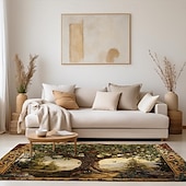 preiswerte Wohn- und Schlafzimmerteppiche-Baum des Lebens, Vintage-Boho-Teppich, Küchenmatte, rutschfeste, ölbeständige Bodenmatte, Wohnzimmerteppich, Innen- und Außenmatte, Schlafzimmerdekoration, Badezimmermatte, Eingangsteppich, Fußmatte