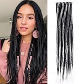 billige Hårfletter-dreadlock extensions 1b/grønn dreads extensions hekle loc extensions syntetiske dreadlock extensions clip in dreadlocks hair extensions single ended dreadlock heklet hår dread