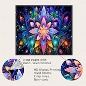 abordables Tapices de luz negra-Tapiz de luz negra que brilla en la oscuridad, con efecto reactivo a los rayos ultravioleta, para fiestas, neón, mandala, bohemio, psicodélico, tapiz colgante, arte mural para pared para sala de